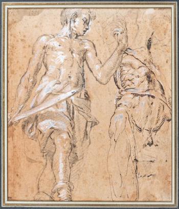 Recto : Étude pour Alexandre le Grand et reprise du corps; Verso : Reprises de la jambe et des bras by 
																			Peter Candid