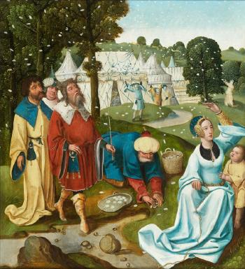 L'Annonciation. La Récolte de la manne by 
																			Pieter Cornelisz Engelbertsz
