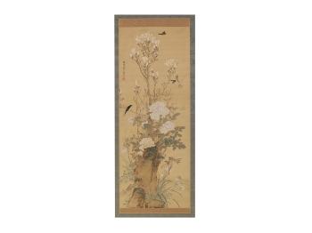 Figure of flower and bird by 
																	Yamamoto Baiitsu