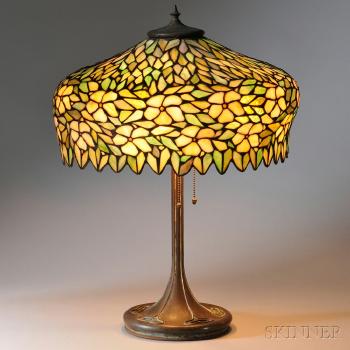 Table Lamp by 
																	 Unique Art Glass & Metal Co.