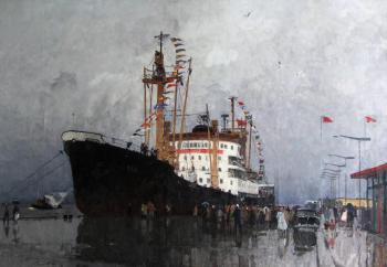 Dans le port by 
																	Nikolai Tchouprina