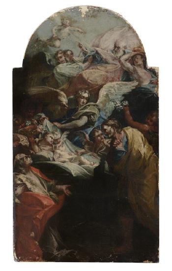 Adorazione di Gesù Bambino by 
																	Pietro Antonio Magatti