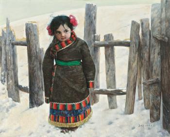 Tibetan Girl by 
																	 Wang Mingyue