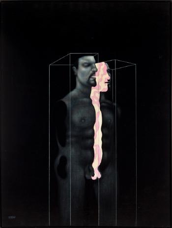 Male Figure - Halves by 
																			Norman Zammitt