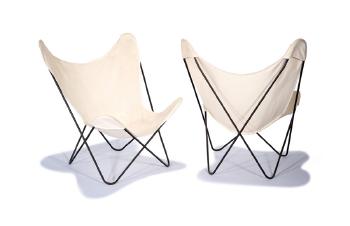 Butterfly chairs (2) by 
																	Jorge Ferrari Hardoy