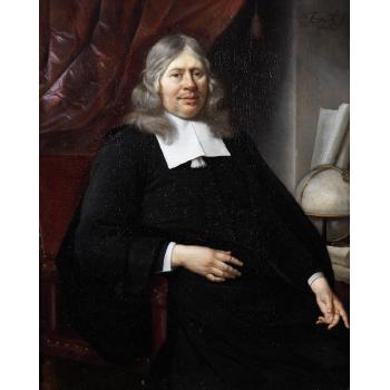 Portrait of a gentleman, three-quarter-length, in black costume by 
																	Jan van Neck
