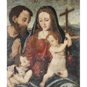 The Holy Family with the Infant Saint John the Baptist by 
																	Joan Macip