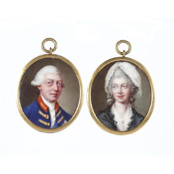 A pair of miniatures by 
																	Johann Heinrich Hurter