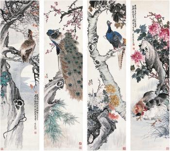 Birds in four season by 
																	 Zhu Wenhou