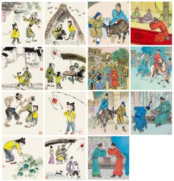 Original work of the comic book strip ‘Zhuangyuan' back to hometown tracing back to its origin by 
																	 Yang Yongqing