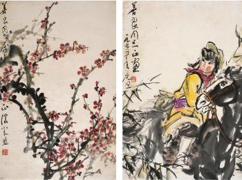 Little hero on the prairie; Red plum blossom by 
																	 Zhou Cangmi