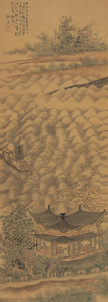Boat in billows by 
																	 Xie Yin
