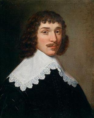 Portrait of a man with white lace collar by 
																	Dirck van Santvoort