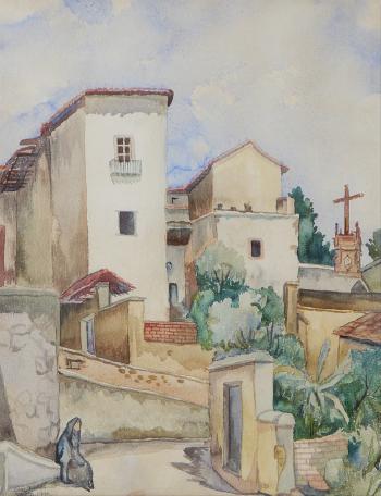 Taxco Village Painting by 
																			Carl Lewis Pappe