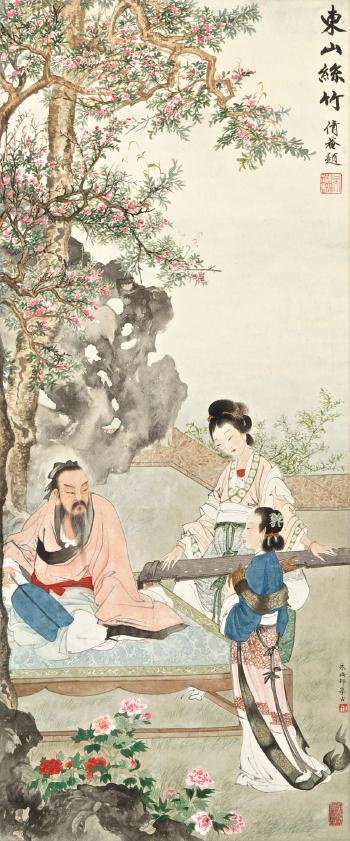 Scholar Listening To Music by 
																	 Zhu Meichun