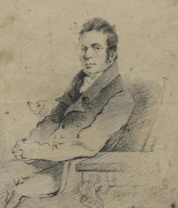 Portrait Of Sir Walter Scott by 
																	Frederick Timpson l'Ons