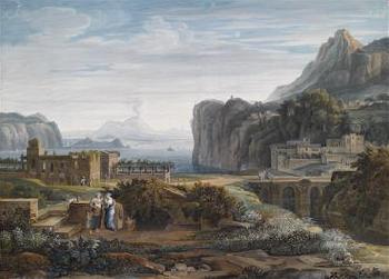 Landscape, View of Ischia by 
																	Carl Ludwig Kaaz