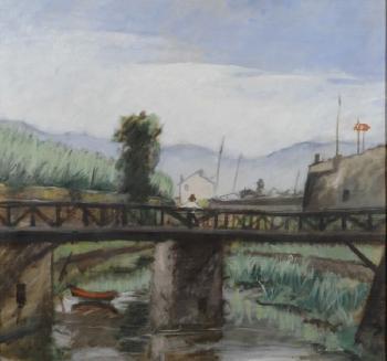Il ponte sull'Ombrone by 
																	Alberto Caligiani