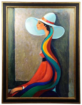 Lady with hat by 
																			David Adickes