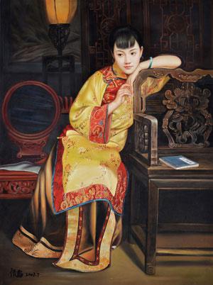 The Embroidery Girl of Suzhou by 
																	 Zhang Lei