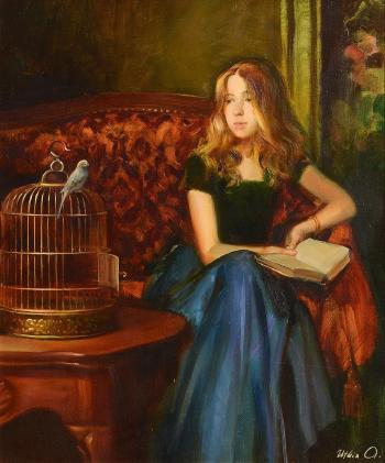 The girl and the bird by 
																			Alexander Utkin