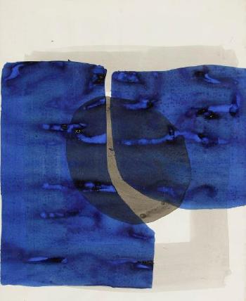 Formes libres bleues - grises by 
																	Eleonore de la Taste