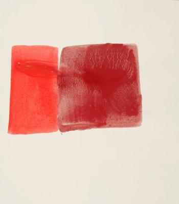 Bande rouge et carré grenat by 
																	Eleonore de la Taste