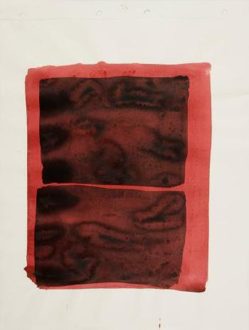 Rectangle rouge bandes noires by 
																	Eleonore de la Taste