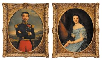 Portraits du général de Lorencez et de son épouse by 
																	Alexandre Francois Caminade
