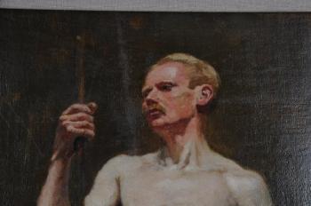 Academic male nude by 
																			John Henry Lorimer