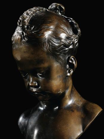 Buste de Jeune fille aux nattes by 
																	Jacques Francois Joseph Saly