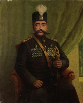 Portrait de Muzaffar al-din Shah by 
																	Ja'far Naghach