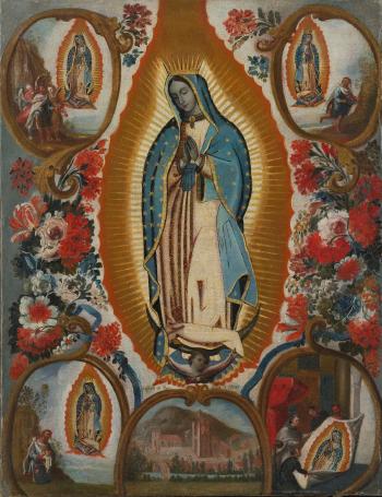 Virgen De Guadalupe Con Apariciones by 
																	Jose de Paez