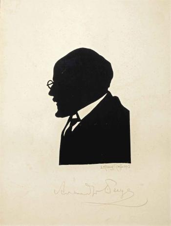 Silhouette of Alexandre Benois (1870-1960) by 
																	Elizaveta Sergeevna Kruglikova