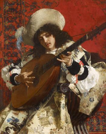 Music hath charms. The lady by 
																	Cesare Maccari