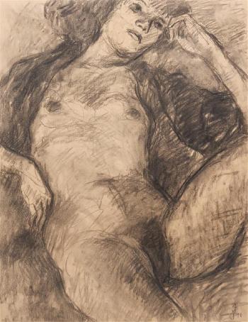 Portrait of a woman, nude by 
																	Joseph Friebert