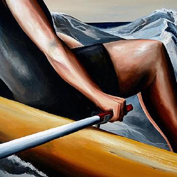 Calm Woman in a Turbulent Sea by 
																			Eric Zener
