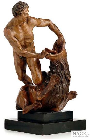 Herkules kämpft mit dem Nemenischen Löwen by 
																			Stefano Maderna
