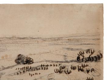 The Plain of La Crau by 
																			Vincent van Gogh