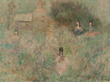 Girls on a Meadow by 
																			Grigorij Musatov