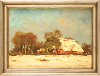 Bauernhof im Winter by 
																	Theodor Dahle