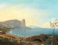 View of the bay at Terracina, Italy by 
																	Bolette Puggaard