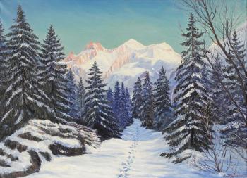 Winterliche Berglandschaft by 
																	Adolf Wyttenbach