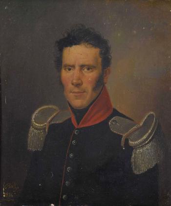 Porträt eines Offiziers by 
																	Alexandre Bally