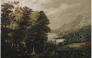 Landschaft Mit Jägern by 
																	Frederik van Valckenborch