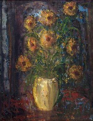 Blumenstrauß in Vase by 
																	Paul Ikrath