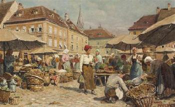 Market in Wiener Neustadt by 
																	Hans Hamza