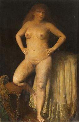 Female Nude Standing by 
																	Vratislav Nechleba