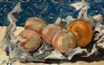 Still Life with Peaches by 
																	Arnost Paderlik