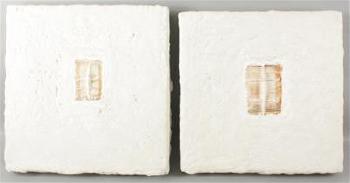 4 Wandobjekte, quadratische Grundform by 
																			Gerhild Tschachler-Nagy